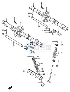 GSF1200A (E18) drawing CAM SHAFT   VALVE