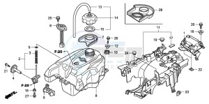 TRX420FE FOURTRAX ES drawing FUEL TANK