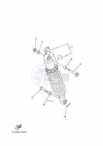 YFZ450R (BKDH) drawing REAR SUSPENSION