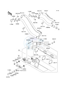 VN 1600 A [VULCAN 1600 CLASSIC] (A6F-A8FA) A7F drawing MUFFLER-- S- -