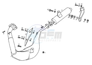 SENDA SM DRD EDITION BLACK - 50 cc drawing SILENCER