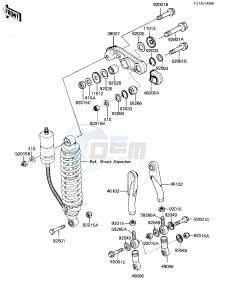 KX 80 C [KX80] (C2) [KX80] drawing REAR SUSPENSION