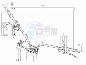 MP3 125 yourban erl drawing Handlebars - Master cilinder