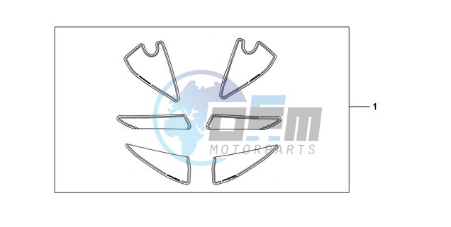 RACING STICKER WHITE BACKGROUND 'NUMBER PLATE STICKERS' WITH