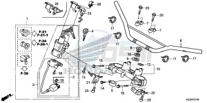 CRF250LAH CRF250LA ED drawing HANDLE PIPE/ TOP BRIDGE