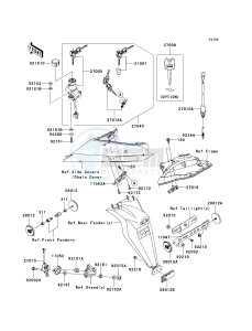 ZX 1000 D [NINJA ZX-10R] (D6F-D7FA) D6F drawing IGNITION SWITCH_LOCKS_REFLECTORS