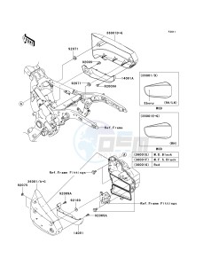 VN 1600 B [VULCAN 1600 MEAN STREAK] (B6F-B8FA) B8FA drawing SIDE COVERS