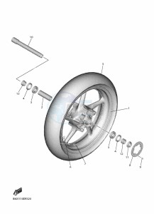 YZF600 YZF-R6 (BN6H) drawing FRONT WHEEL