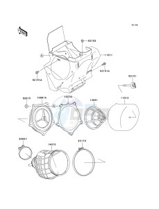 KX 100 A [KX100 MONSTER ENERGY] (A6F - A9FA) D9F drawing AIR CLEANER