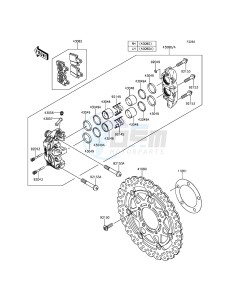 NINJA ZX-6R ZX600RFF FR GB XX (EU ME A(FRICA) drawing Front Brake