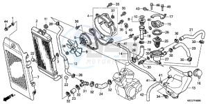 VT750C2BB Shadow E drawing RADIATOR (VT750C2B/C2S/CS/C/CA)