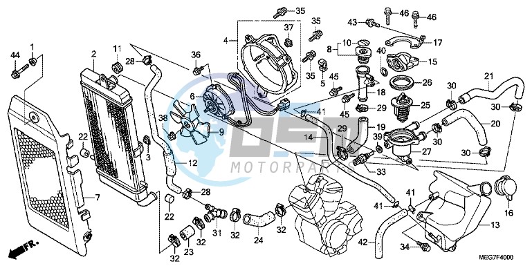 RADIATOR (VT750C2B/C2S/CS/C/CA)