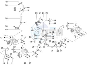 Beverly 400 ie Tourer e3 drawing Brakes hose  - Calipers