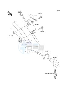 KX250 KX250R8F EU drawing Ignition System