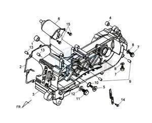 CELLO ALLO 125 drawing CRANKCASE - STARTER