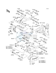 KRF 750 M [TERYX 750 FI 4X4 NRA OUTDOORS] (M9F9) M9F drawing REAR SUSPENSION