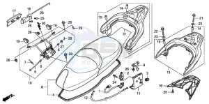 FES150 125 S-WING drawing SEAT/REAR CARRIER