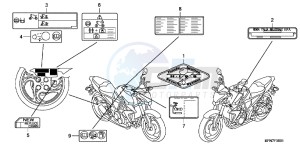 CB1000RB drawing CAUTION LABEL (2)