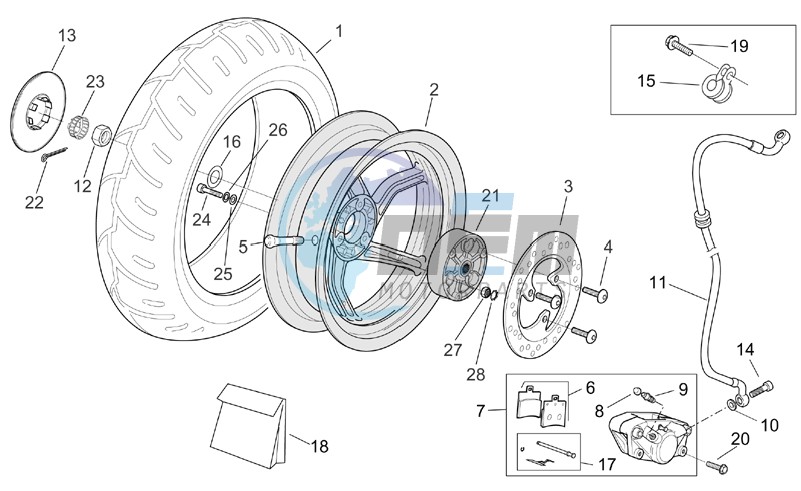 Rear wheel - disc brake