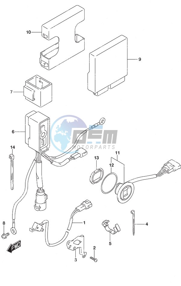 PTT Switch/Engine Control Unit