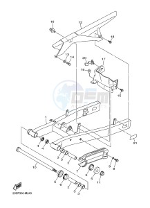 XJ6N ABS 600 XJ6-N (NAKED, ABS) (36B6) drawing REAR ARM