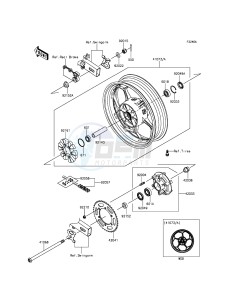 NINJA_300_ABS EX300BFFA XX (EU ME A(FRICA) drawing Rear Hub