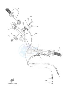 YZ250 (1SSD 1SSE 1SSF 1SSG 1SSG) drawing STEERING HANDLE & CABLE