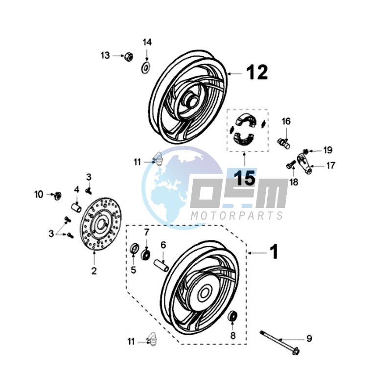 WHEELS / BRAKE DISC D155