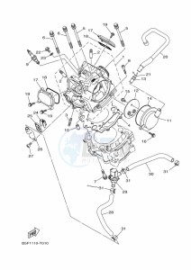 YXM700E YXM70VPXK (B5FF) drawing CYLINDER HEAD