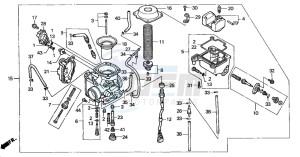 TRX350FM RANCHER 4X4 drawing CARBURETOR