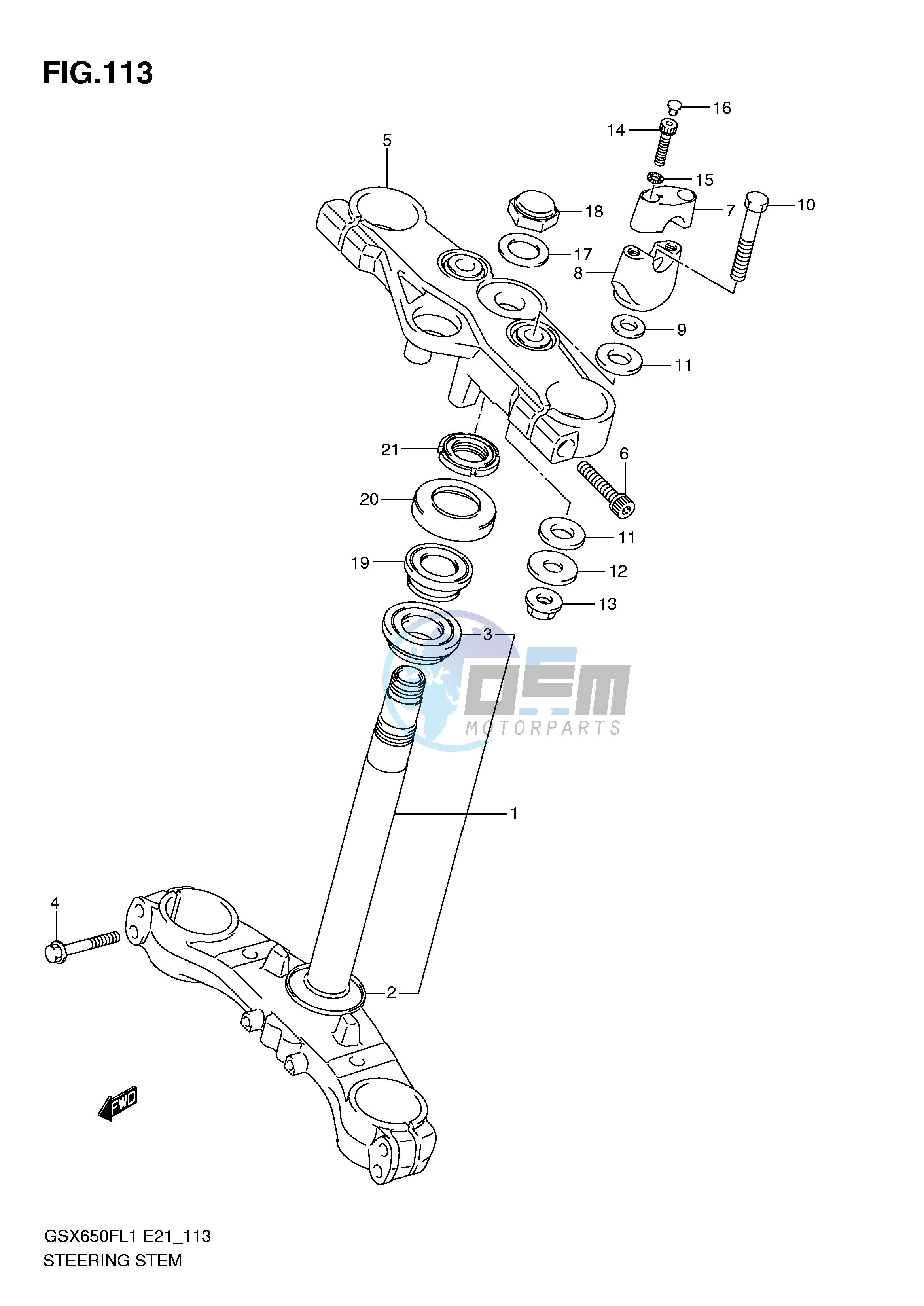 STEERING STEM (GSX650FUL1 E21)