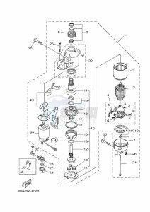 FL115AETX drawing STARTER-MOTOR