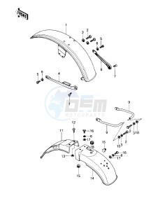 KZ 650 C [CUSTOM] (C1-C3) [CUSTOM] drawing FENDERS