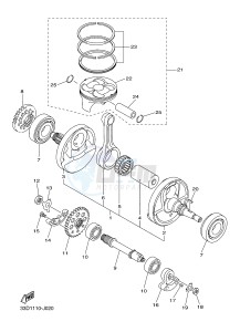 YZ450F (33DD 33DE 33DF 33DG) drawing CRANKSHAFT & PISTON