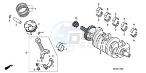 CBR600RR9 UK - (E / MK) drawing CRANKSHAFT/PISTON