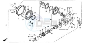 VT1100C SHADOW drawing FINAL DRIVEN GEAR