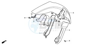 XRV750 AFRICA TWIN drawing FRONT FENDER