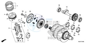 CB500XAE CB500X ABS UK - (E) drawing CRANKSHAFT/ PI STON