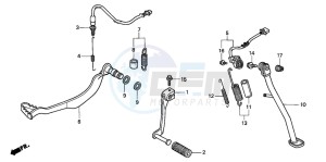 XL650V TRANSALP drawing PEDAL/STAND