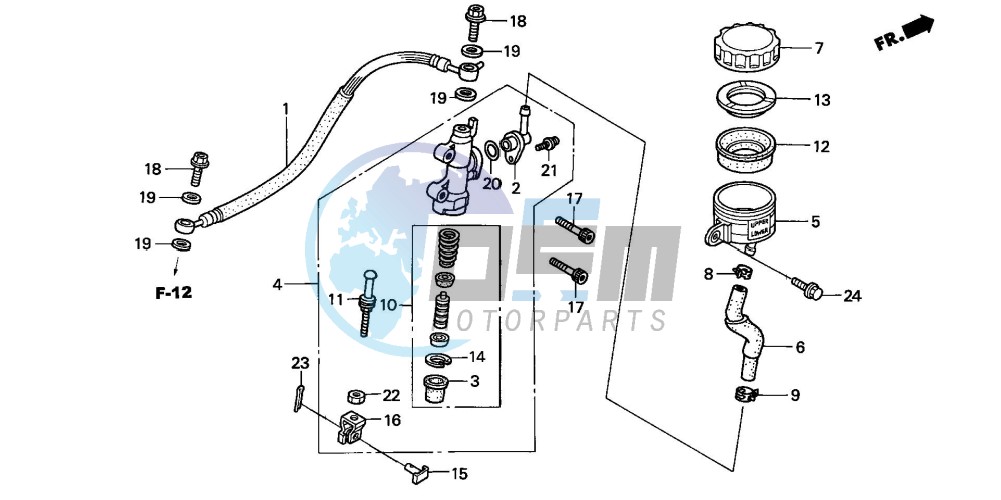 RR. BRAKE MASTER CYLINDER