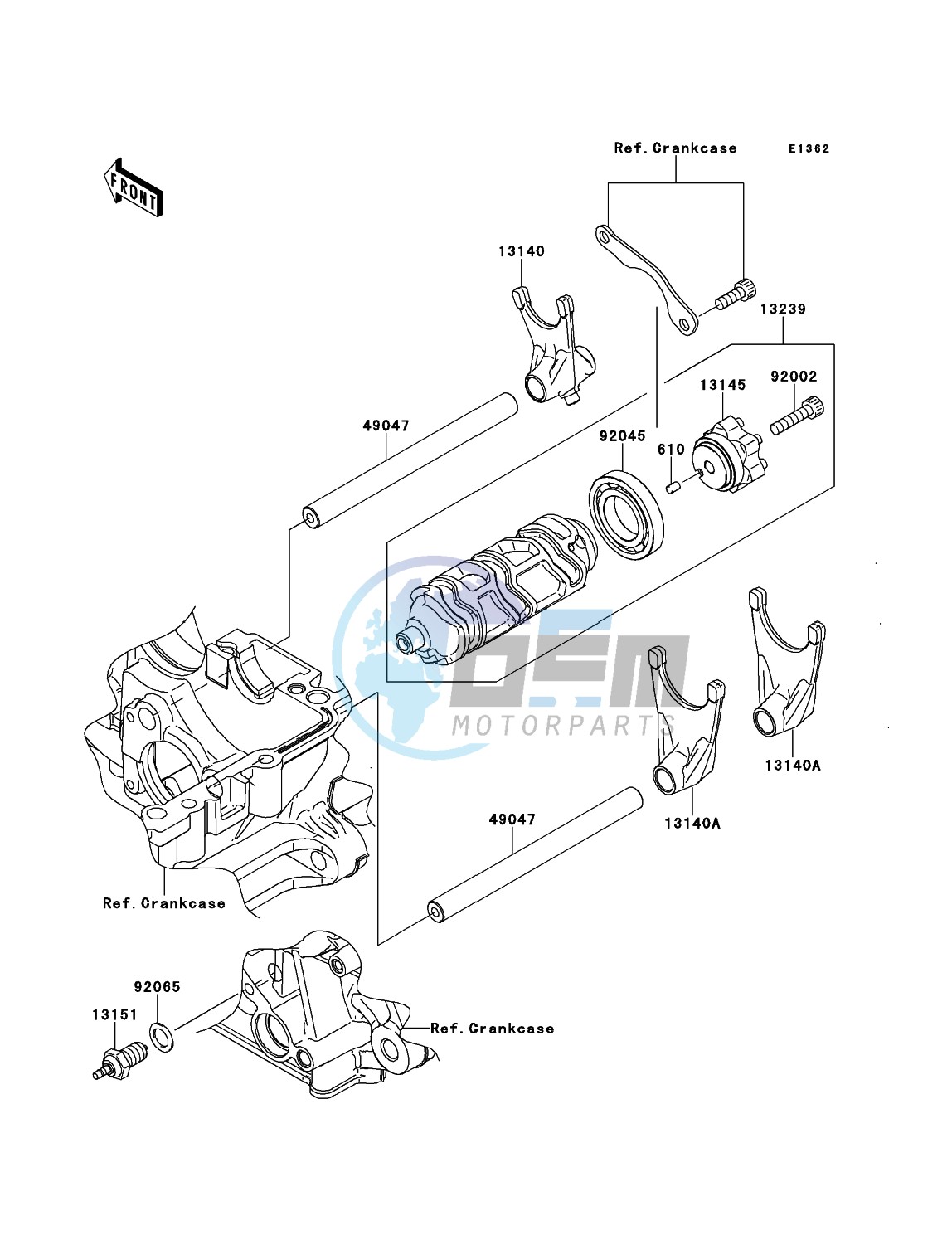 Gear Change Drum/Shift Fork(s)