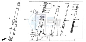 ST1300 drawing FRONT FORK