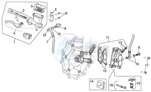 RXV-SXV 450-550 Enduro-Supermotard drawing Front brake system I