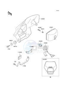 KDX200 H (H6F) 80 H6F drawing HEADLIGHT-- S- -