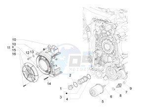 LXV 125 4T ie E3 drawing Flywheel magneto cover - Oil filter