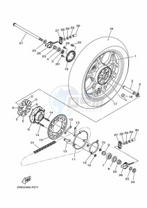 YZF320-A YZF-R3 (B2XG) drawing REAR WHEEL