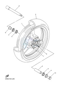 XJR1300C XJR 1300 (2PN4) drawing FRONT WHEEL