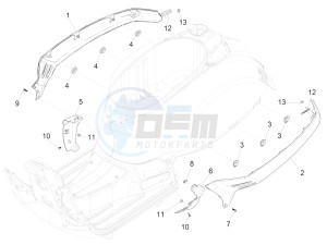 GTS 150 4T 3V IE ABS E4 (EMEA) drawing Side cover - Spoiler