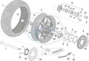 RSV4 1000 RR E4 ABS (EMEA, LATAM) drawing Rear wheel