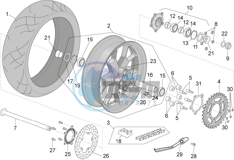 Rear wheel